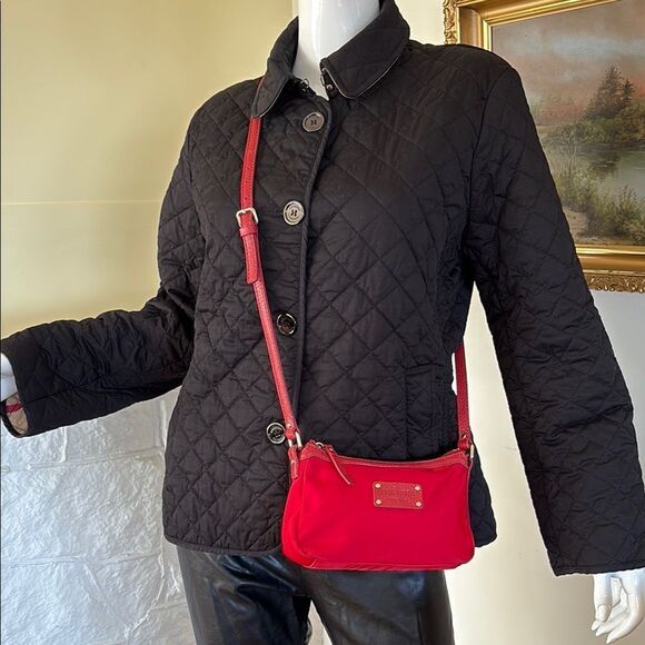 Kate Spade Leather & Nylon Adjustable Crossbody Bag Red - Picture 2 of 15